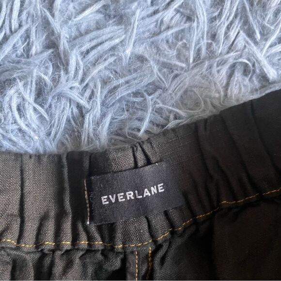 Everlane Brown Black Linen Boxer Shorts Size S - Picture 2 of 6